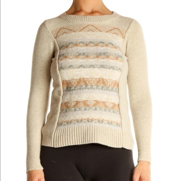 J.CREW Beige Printed All Day Wear Sweater size XS - Picture 1 of 8